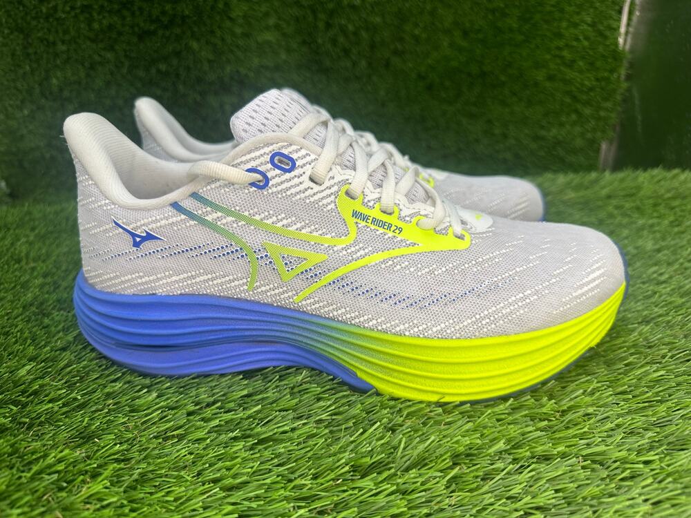 Mizuno Wave Rider 29 J1GD250371 Athletic Sneaker Women's 9.5 White Jacquard Gym